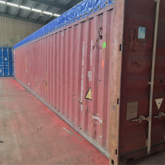 40ft Open top container with tarp – Cargo worthy