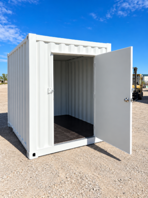 10ft Standard Shipping Container with Wide Steel Entry Door – Custom One-Trip