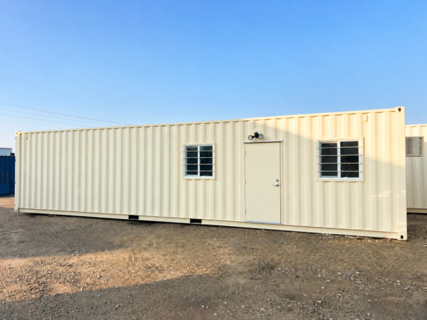 40ft High Cube Shipping Container with 20ft Office and 20ft Storage – One-Trip