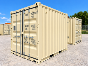 10ft Standard Shipping Container in Tan/Cream RAL 1015 – One-Trip