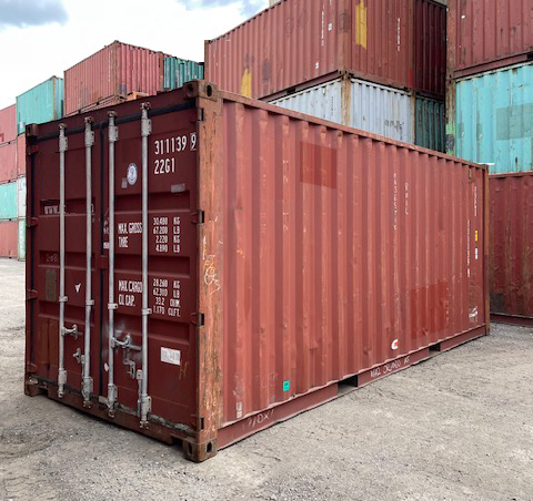 20ft Standard Shipping Container for Wind and Watertight/Cargo-Worthy Storage – Used