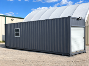 30ft High Cube Shipping Container Office with Roll-Up Door – Refurbished