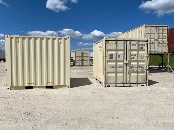 10ft Standard Shipping Container in Tan/Cream RAL 1015 – One-Trip
