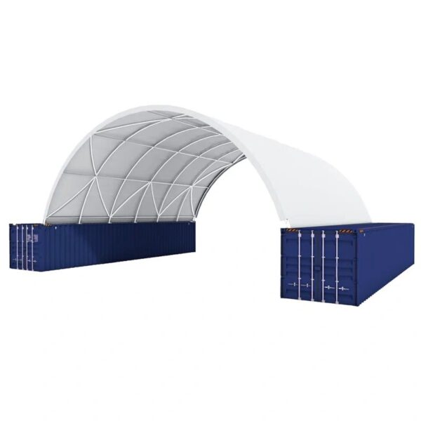 40ft × 40ft Shipping Container Canopy with Single-Truss Frame