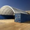 40ft × 40ft Shipping Container Canopy with Single-Truss Frame