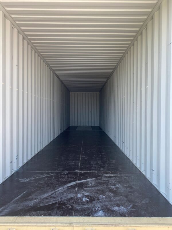40ft High Cube Shipping Container in Beige RAL 1015 – One-Trip