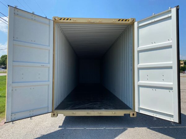 40ft High Cube Shipping Container in Beige RAL 1015 – One-Trip