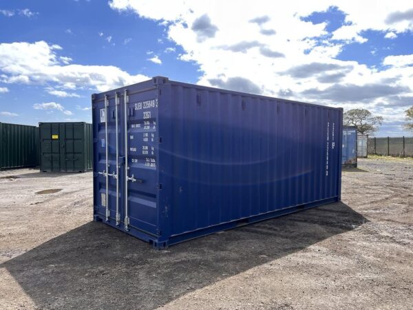 20ft Standard Shipping Container in Dark Blue RAL 5013 – One-Trip