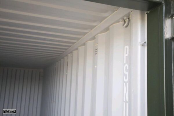 20ft Standard Shipping Container in Green RAL 6007 – One-Trip