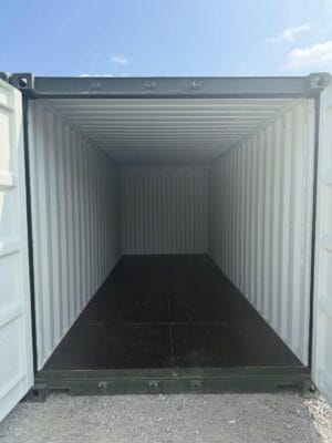 20ft Standard Shipping Container in Green RAL 6007 – One-Trip