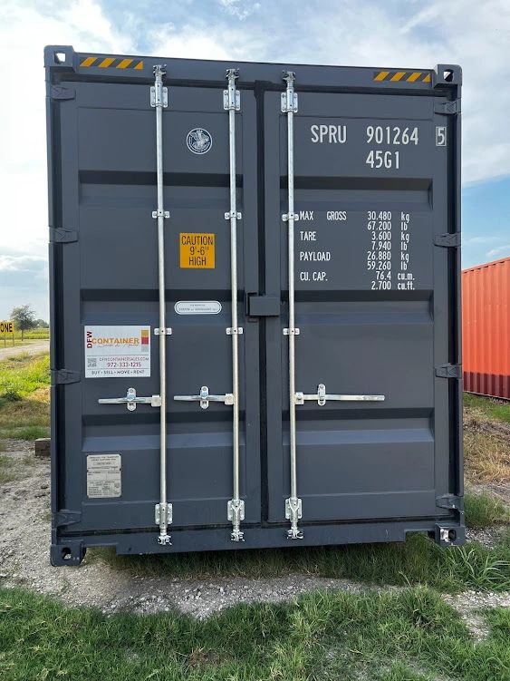 40ft High Cube Shipping Container in Grey RAL 7015 – One-Trip