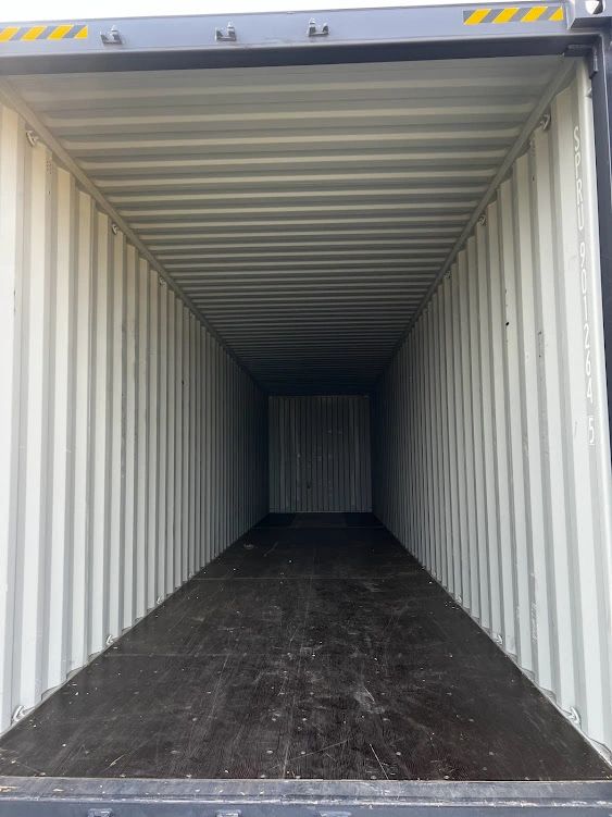 40ft High Cube Shipping Container in Grey RAL 7015 – One-Trip