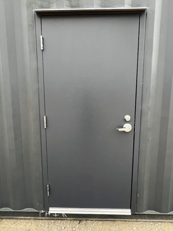 40ft High Cube Shipping Container with Roll-Up Door and Entry Door – One-Trip