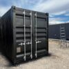 40ft High Cube Shipping Container with Three Roll-Up Doors in Black – One-Trip