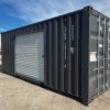 20ft Standard Shipping Container with Roll-Up Door in Grey RAL 7015 – One-Trip