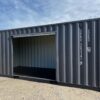 20ft Standard Shipping Container with Roll-Up Door in Grey RAL 7015 – One-Trip