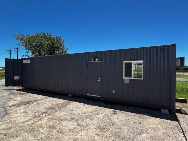 40ft High Cube Shipping Container with 16ft Office and 24ft Storage – One-Trip