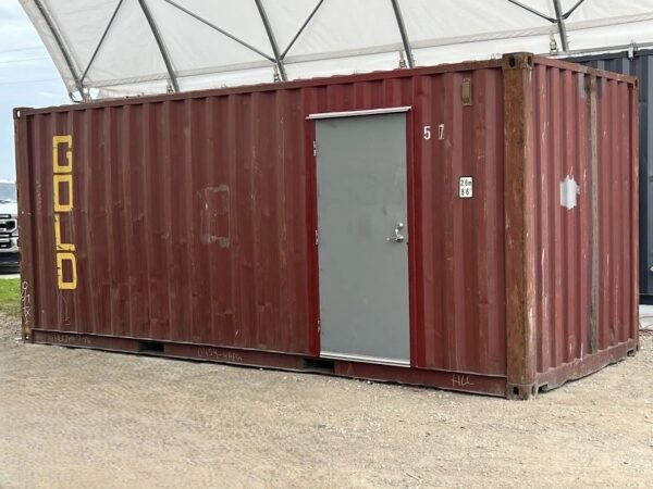 20ft Shipping Container with Steel Entry Door – Used