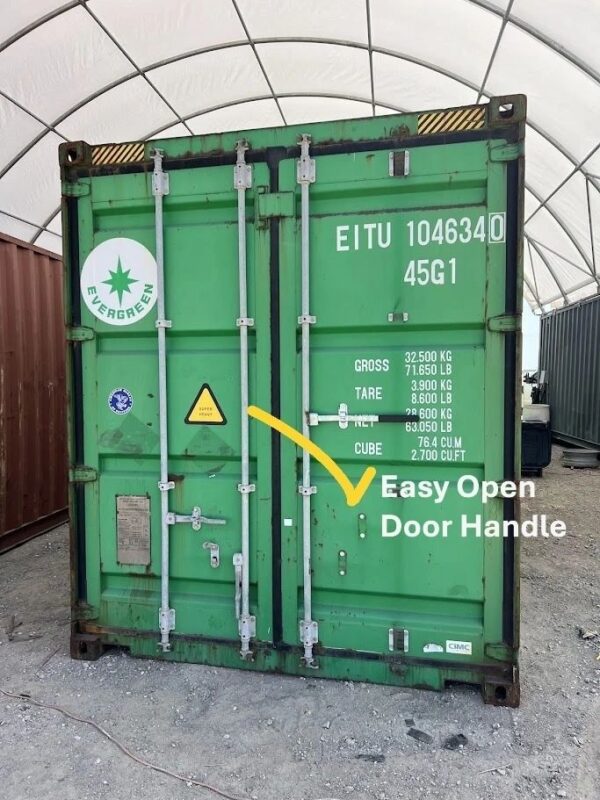 Shipping Container Door Handle with Extended Leverage