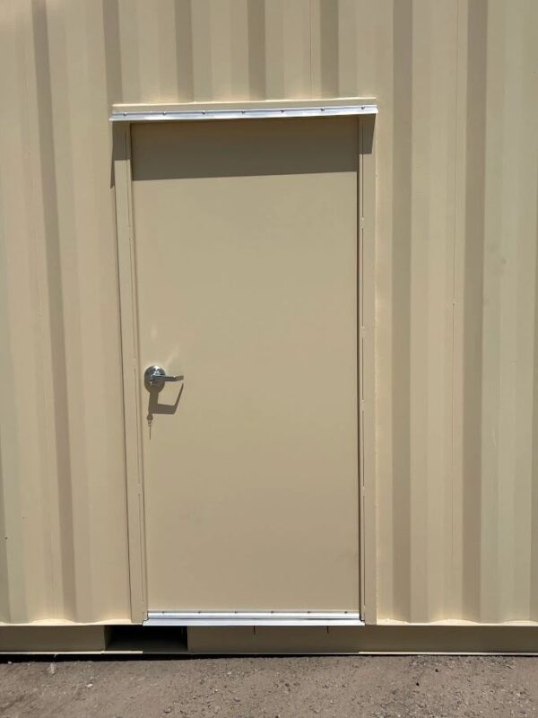 40ft High Cube Shipping Container with Entry Door in Beige RAL 1015 – One-Trip