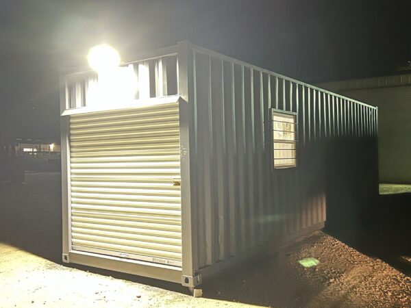 30ft High Cube Shipping Container Office with Roll-Up Door – Refurbished