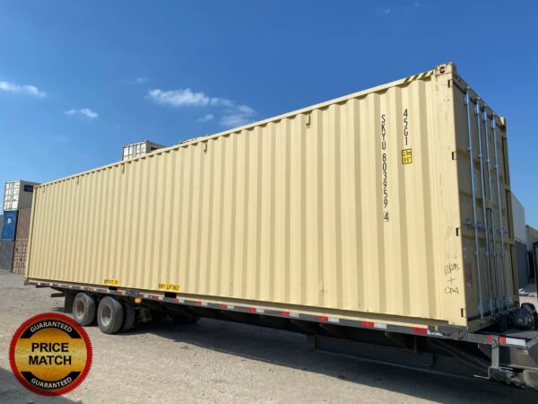 40ft High Cube Shipping Container in Beige RAL 1015 – One-Trip