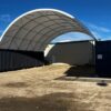 Shipping Container Canopy with Containers and Installation