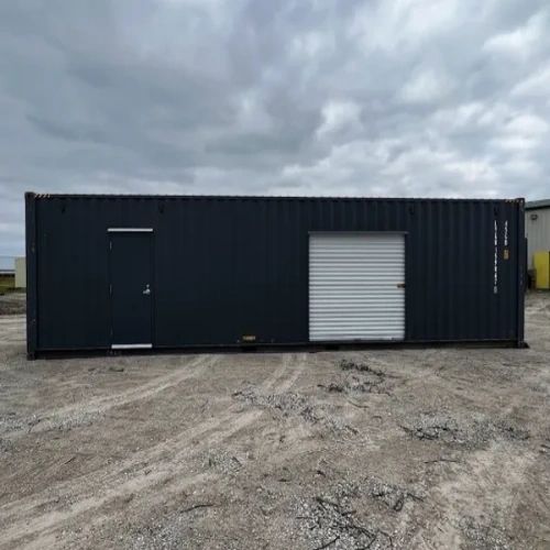 40ft High Cube Shipping Container with Roll-Up Door and Entry Door – One-Trip